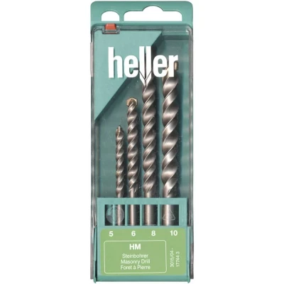 Afbeelding van Heller Tools 3015 ProStone slagboor, steenboor, set 4 delig Ø 5/6/8/10 mm, metselwerk, steenboorset, betonboorset, accuschroevendraaier, 5 10 mm