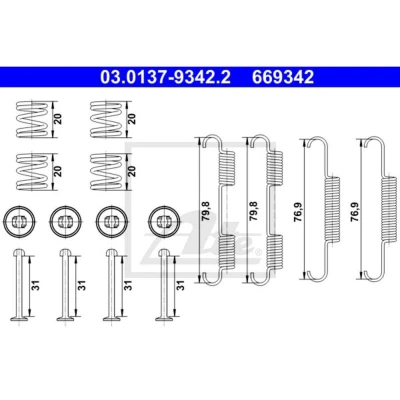 Afbeelding van Toebehoren, parkeerremschoen ATE 03.0137 9342.2