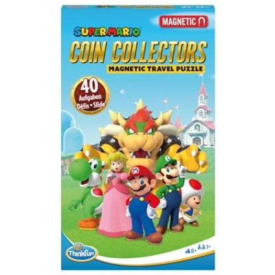 Afbeelding van ThinkFun 76547 Super Mario Coin Collectors Het magnetische reisspel om in te puzzelen Logicaspel voor fans