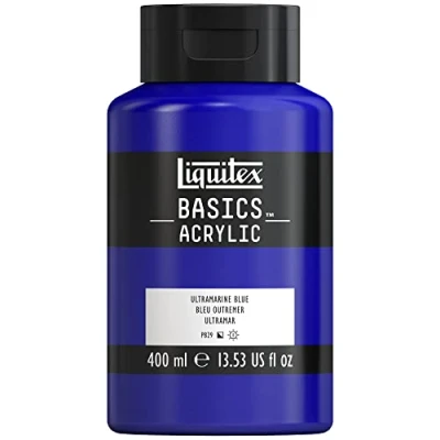 Afbeelding van Liquitex Basics 8870325 Monopigmenteerde acrylverf, kunstenaarspigmenten, lichtecht, gemiddelde viscositeit, archiefkwaliteit, zijdeglanzende afwerking, 400ml Ultramarine Blue