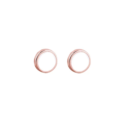 Afbeelding van Elli Basic GEO Oorbellen Rose goldcoloured, Dames, Maat: One Size, gold coloured