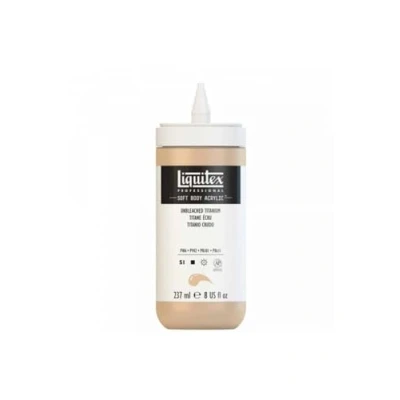 Afbeelding van Liquitex 1923434 Professional Acrylfarbe Soft Body Künstlerfarbe in cremiger deckender Konsistenz, hohe Pigmentierung, lichtecht &amp; alterungsbeständig, 237ml Flasche Ungebleichtes Titan
