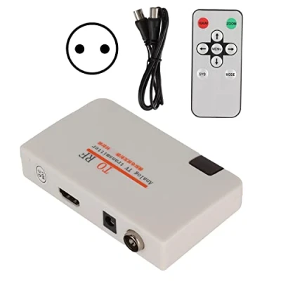 Afbeelding van HDMI Naar RF Adapter Converter, Coax Digitaal Signaal 1080P Input Analoge Uitgang Converter met Afstandsbediening voor Game Console Set Top Kabel Box(EU stekker)