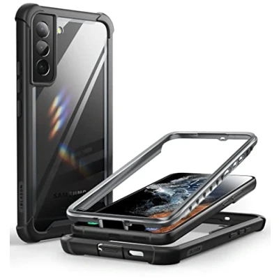 Afbeelding van i Blason Transparante hoes voor Samsung Galaxy S22+ Plus (6,6 inch), bumper, case, robuust, beschermhoes, robuuste cover [Ares], zonder geïntegreerde displaybescherming, editie 2022, zwart