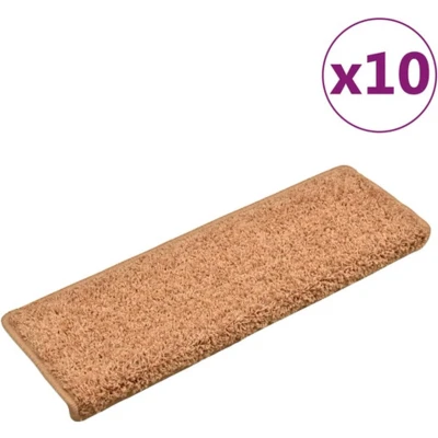 Afbeelding van vidaXL Trapmatten 10 st 65x21x4 cm bruin