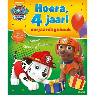 Afbeelding van Deltas Verjaardagsboek Paw Patrol Hoera, 4 jaar