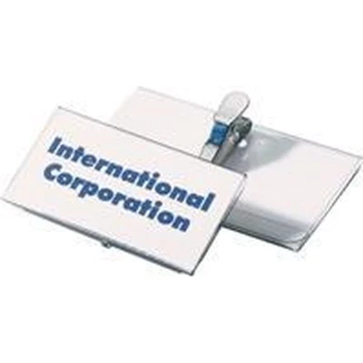 Afbeelding van Durable Naambadge 54x90 mm met krokodillenklem, transparant