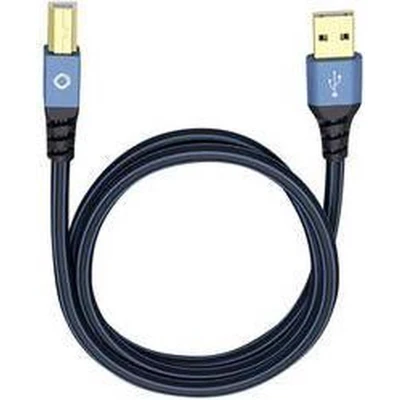 Afbeelding van Oehlbach USB Plus B 2.0 [1x A stekker 1x stekker] 7.50 m Blauw Vergulde steekcontacten
