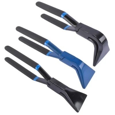 Afbeelding van 3 x afkantangen 45 90 180, extreem nauwkeurig afvouwen, vouwtang, beproefd dakdekker gereedschap voor doe het zelvers (blauw en zwart) Hopzty