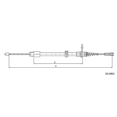 Afbeelding van METZGER 10.9463 Handremkabel Links achter, Rechts 728/595mm COFLE