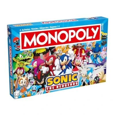 Afbeelding van Winning Moves Monopoly Sonic in het Frans bordspel 8 en meer gezelschapsspel voor 2 tot 6 spelers familiespellen