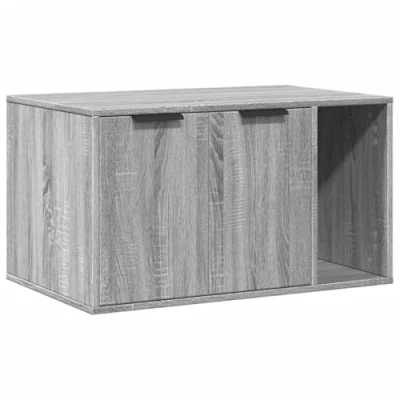 Afbeelding van vidaXL Kattenbakkast 80x50x45 cm bewerkt hout grijs sonoma eikenkleur