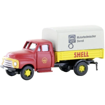 Afbeelding van Minis by Lemke LC3234 N Vrachtwagen Opel Blitz laadbak/dekzeil Shell
