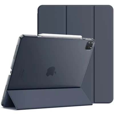Afbeelding van JETech Hoes voor iPad Pro 12,9 Inch (3e en 4e Generatie, Model van 2018 2020), Pencil, Case Automatisch Wekken/Slapen (Marineblauw)