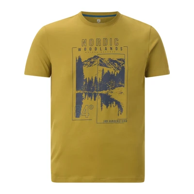 Afbeelding van Jan Vanderstorm loose T shirt MAGNUSVIK Plus Size olijfgroen