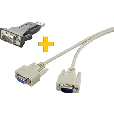 Afbeelding van Renkforce USB 2.0, Serieel Aansluitkabel [1x A 2.0 stekker 1x D sub 9 polig] Vergulde steekcontacten