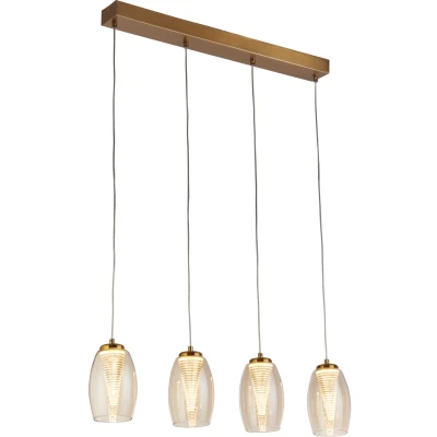 Afbeelding van Searchlight 4 lichts hanglamp Cyclone brons 97292 4CP