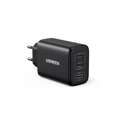 Afbeelding van UGREEN USB C oplader 65W Charger 3 poorts PD lader 60 W Compatibel met Steam Deck, MacBook Pro/Air, iPad iPhone 15 Pro Max/ 15/14/14 Pro/14 Max, Galaxy S23 Ultra/S23+/S23 (Zwart)