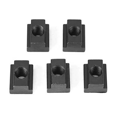 Afbeelding van Koolstofstaal T Moer M8 / M10 Schroefdraad, Zwarte Oxideafwerking Voor Machines (M10)