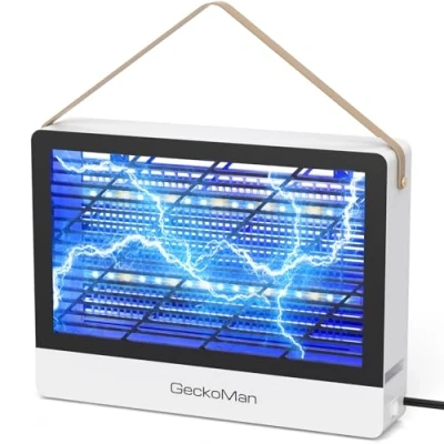 Afbeelding van GeckoMan LED Mosquito Killer Vliegenlamp Insectenlamp Elektrische Vliegenvanger, Energiezuinige Max Trek Hybride Spectrum Buis 10 Jaar Levensduur, Versterkte Hoogspanning Onmiddellijke Doding muggen