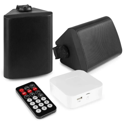 Afbeelding van BT20 mini versterker met Bluetooth en speakers voor buiten (5&quot; 120W)