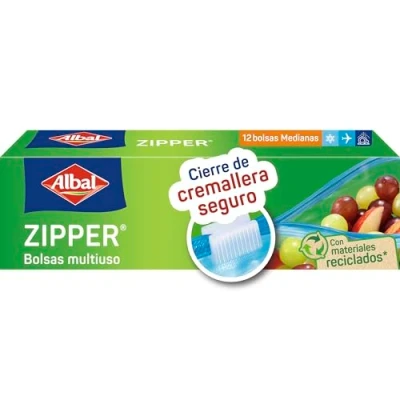 Afbeelding van Multi use Bag Albal Zipper (12 uds) (1 l)