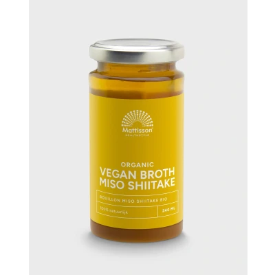Afbeelding van Mattisson Biologische Vegan Broth Miso Shiitake 240 ml