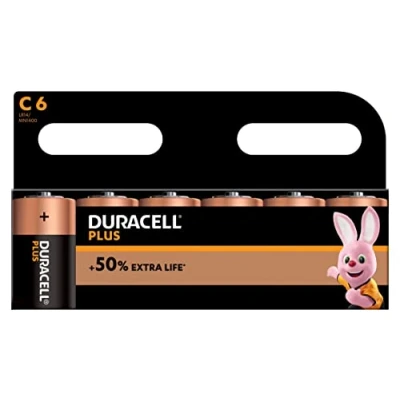 Afbeelding van Duracell MN1400B6 Plus Power Batterij C Maat 6 Pack