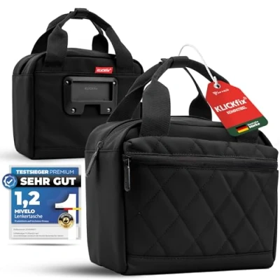 Afbeelding van MIVELO Klickfix Stuurtas voor fietsstuur, waterafstotend en ruim, stuurtas, geschikt e bike, zwart
