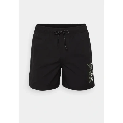 Afbeelding van Jack &amp; Jones Jpstmaui JJ Double LOGO AKM SN Zwemshorts, Heren, Maat: Medium, Black