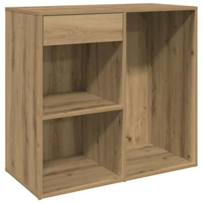 Afbeelding van vidaXL Cosmeticakast 80x40x75 cm bewerkt hout artisanaal eikenkleur