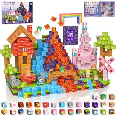 Afbeelding van Crifeton Magnetische Bouwstenen 150 PCS 2CM, 3+ STEM Montessori Zintuiglijk Speelgoed, Tegels voor 3 4 5 6 7 8 9 10 11 12 Jarige Jongens &amp; Meisjes Verjaardagsgeschenken
