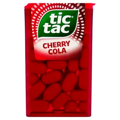 Afbeelding van Tic Tac Cherry Cola Snoepjes in bulk 18g x 24 verpakkingen
