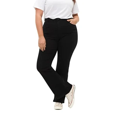 Afbeelding van Zizzi Flash HOCH Taillierte Bootcut jeans, Dames, Maat: 48x32, Black