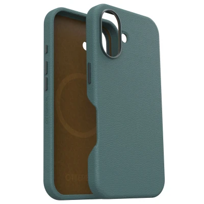 Afbeelding van Apple iPhone 16 MagSafe Hoesje Kunstleder OtterBox Hardcase/Backcover Groen Telefoonhoesje Shockproof/Valbescherming