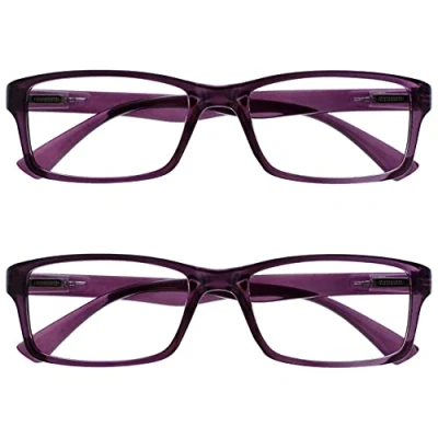 Afbeelding van UV Reader Leesbril, paars, 2 stuks, mannen/vrouwen, UVR2092P +3,00