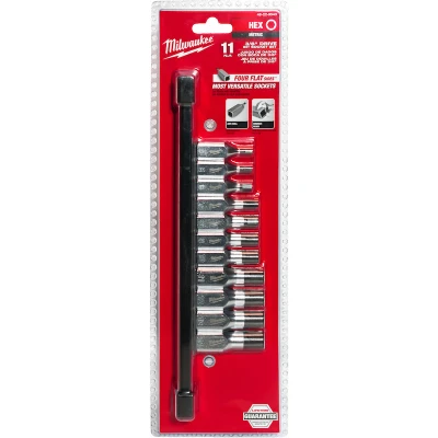 Afbeelding van Milwaukee 3/8 rijige metrische inbusdopsleutelset (11 delig) 4932480567