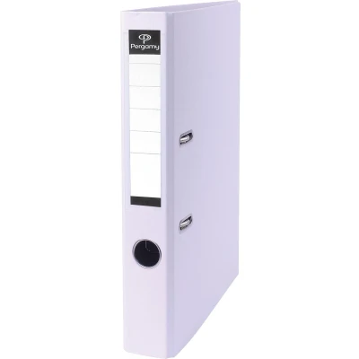 Afbeelding van Pergamy Ordner, Voor Ft A4, Uit Pp En Papier, Met Beschermrand, Rug Van 5 Cm, Wit Ordner