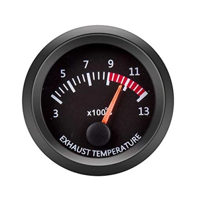 Afbeelding van ETOPARS 2&quot; inch 52mm Uitlaatgas Temp Meter Auto Motor Wijzer Indicator Rood Licht Elektrische Temperatuur Gauge Rook Tint Len Universeel