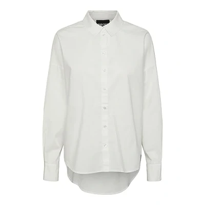 Afbeelding van Pieces Langarm Overhemdblouse, Dames, Maat: Medium, Cloud dancer