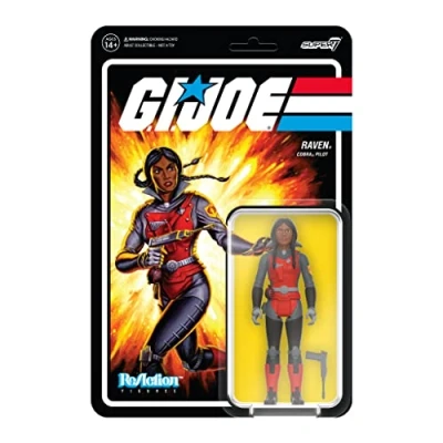 Afbeelding van SUPER7 G.I. Joe Raven Cobra Pilot 3.7&quot; Reactie Figuur