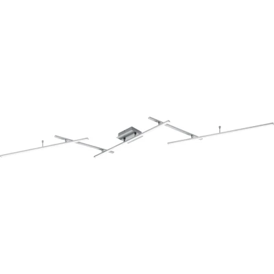Afbeelding van Trio, Plafondlamp, Arvin incl. 1 x gloeilamp, SMD,22,0 Watt,2700 6500K,2600 Lm. SMD, 8,0 Watt, Lichaam: Metaal, mat nikkel L: 245,0 cm, 50,0 H:8,5 cm