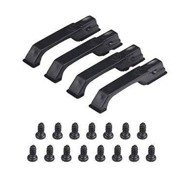 Afbeelding van 4 St¨¹cke RC Auto T¨¹rgriffe, Kunststoff Simulation T¨¹rgriffe mit Schrauben f¨¹r Traxxas D90 Axial SCX10 1/10 Crawler (Schwarz)