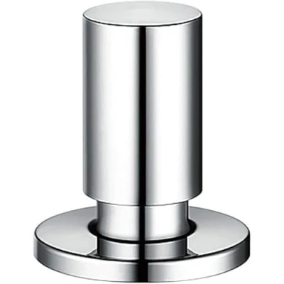 Afbeelding van Blanco trekknop DESIGN rond messing chroom 221339