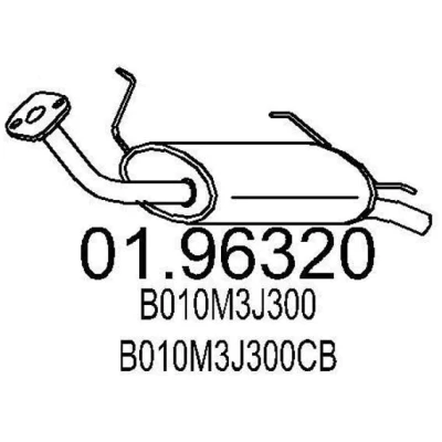 Afbeelding van MTS 01.96320 Einddemper 780mm