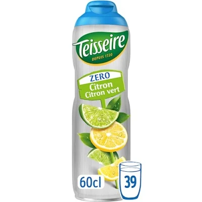 Afbeelding van Teisseire Zero Suiker Citroen Limoen Siroop 60cl