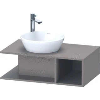 Afbeelding van Duravit D Neo wastafelonderkast 80x26x48cm Basalt Mat