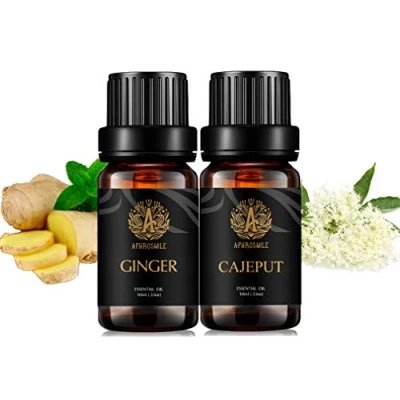 Afbeelding van Aromatherapie Cajeput Essentiële Olie Set voor Diffuser, 2X10ml 100% Pure Gember Oliën Kit Luchtbevochtiger Cajeput, Oliën, Kit,