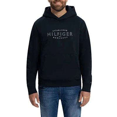 Afbeelding van Tommy Hilfiger Curve LOGO Hoodie, Heren, Maat: Small, Desert sky