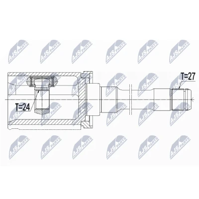 Afbeelding van Homokineet reparatie set, aandrijfas NTY NPW BM 080